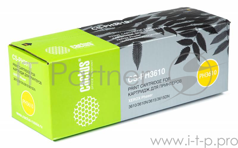 Тонер Картридж Cactus CS-PH3610 106R02721 черный для Xerox Phaser 3610/3610N/3615/3615DN (5900стр.)