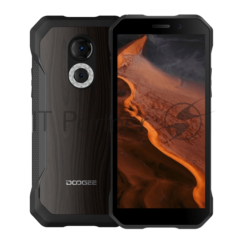 Смартфон Doogee S61 Pro Wood Grain, 6 720x1440, 4x2.3ГГц + 4x1.8ГГц, 8 Core, 8GB RAM, 128GB, up to 512GB flash, 48 МП + 20 МП/16Mpix, 2 Sim, 2G, 3G, LTE, BT v5.0, Wi-Fi, NFC, GPS, Type-C, 5180mAh, Android 12, 266 г, 167,4 ммx81.4 ммx14,6 мм