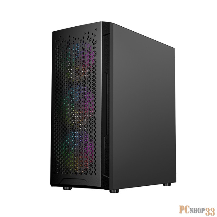 Корпус Powercase Mistral Evo Air, Tempered Glass, 4x 120mm ARGB fan + ARGB HUB, Пульт ДУ, чёрный, ATX (CMIEE-A4)