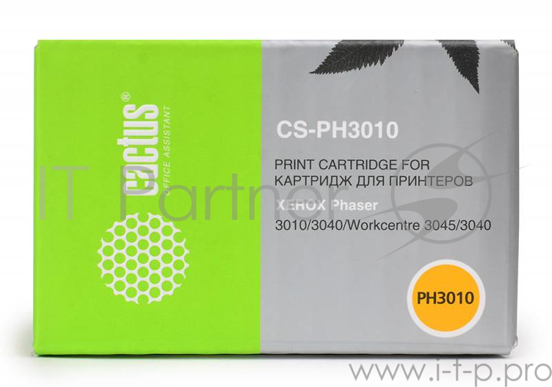 Тонер Картридж Cactus CS-PH3010 106R02181 черный для Xerox Phaser 3010/WorkCentre 3045 (1000стр.)