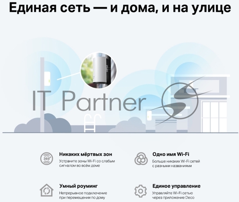 Модуль Mesh Wi-Fi 6 TP-Link Deco X50-Outdoor(1-pack) AX3000 для улицы и помещений