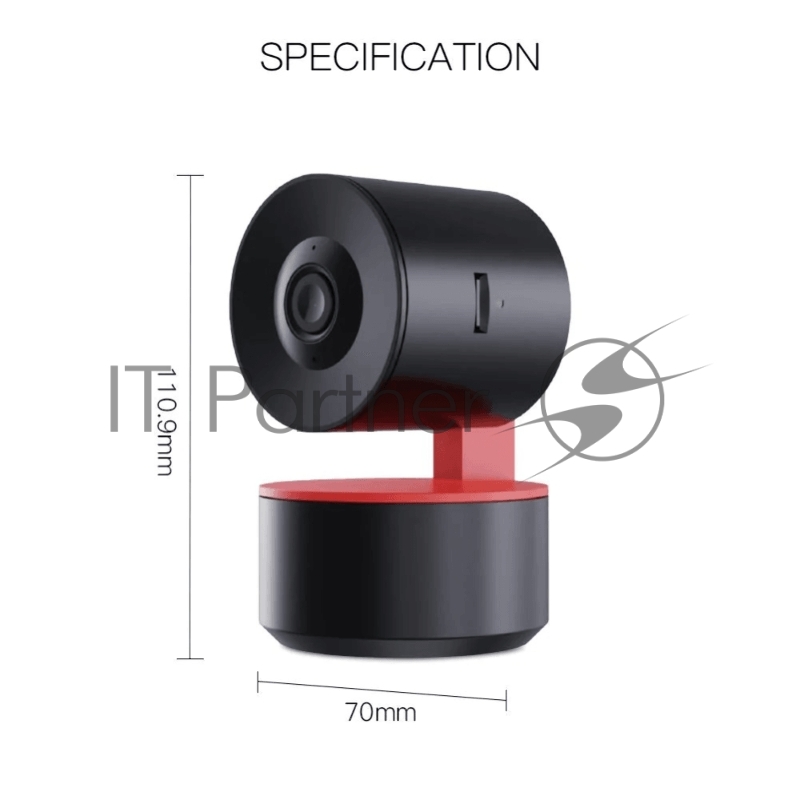 Камера MOES Smart camera WCM-P04 Wi-Fi with voice control, 2 МП, 345 град., до 128 Гб, 5В