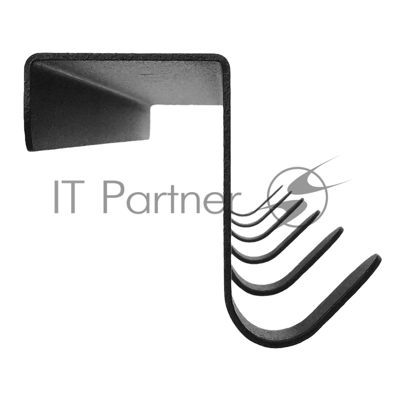 Вешалка навесная на дверь, 6 крючков, черный REXANT