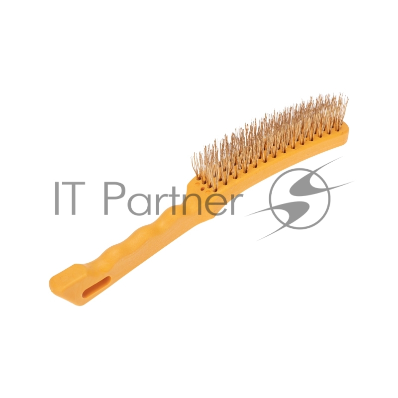 Щетка по металлу с пластиковой ручкой 4 ряд. 260 мм Kranz