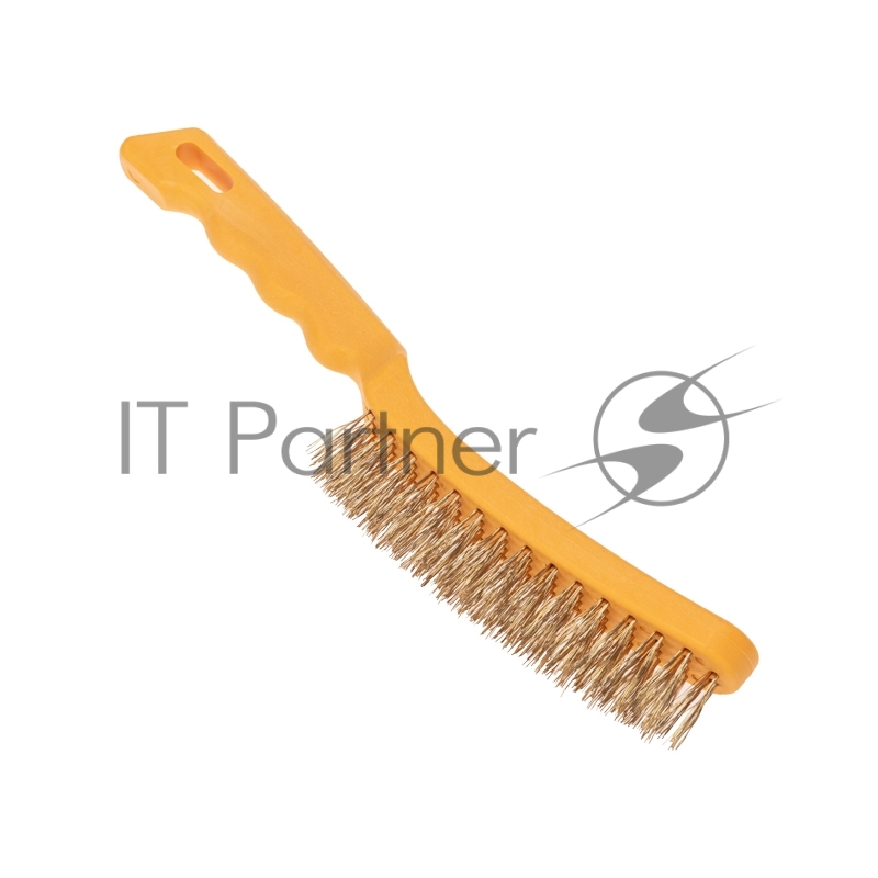 Щетка по металлу с пластиковой ручкой 4 ряд. 260 мм Kranz