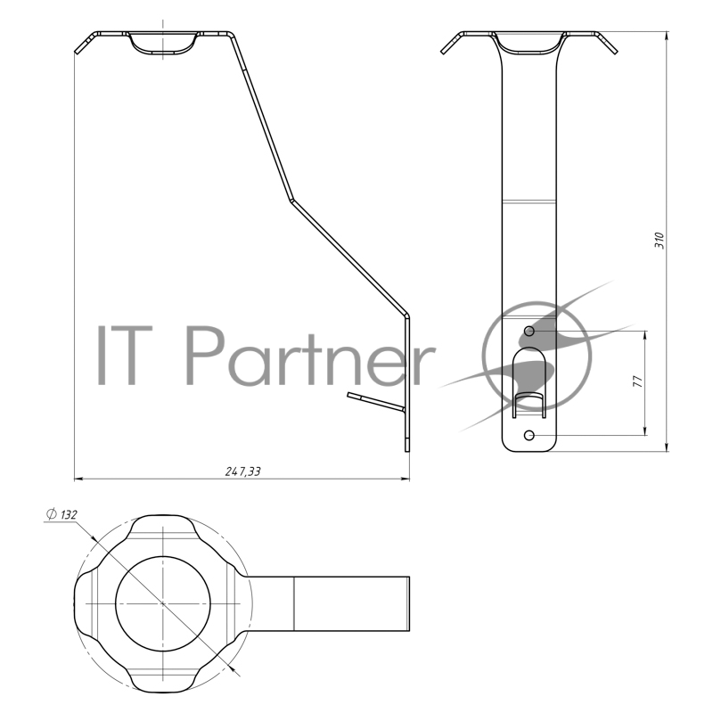Держатель для шлемов и экипировки, настенный, черный REXANT