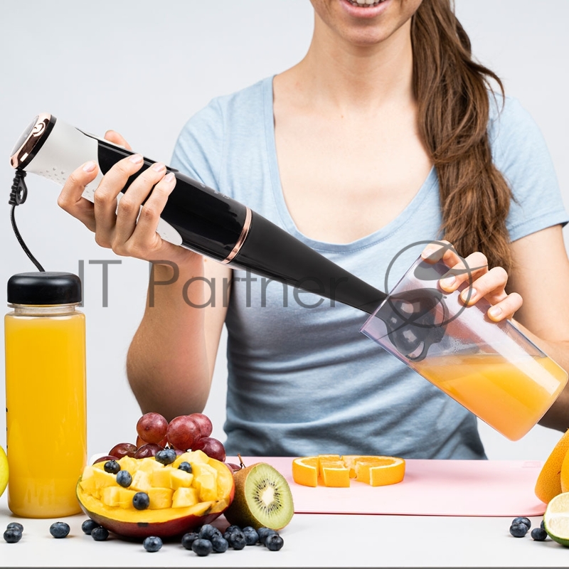 Блендер погружной Endever Sigma-81, цвет черный/белый, мощность 1000Вт, нож из нержавеющей стали, 20 шт/уп.