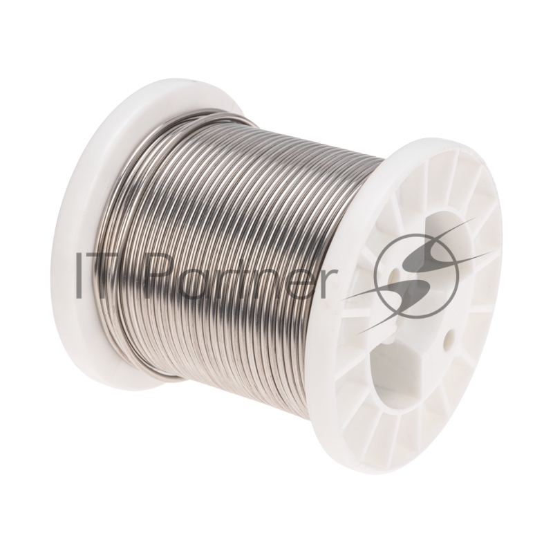 Припой ПОСу 95-5, 500г, Ø2мм, (олово 95%, сурьма 5%), бессвинцовый, ГОСТ 21931-76, катушка REXANT