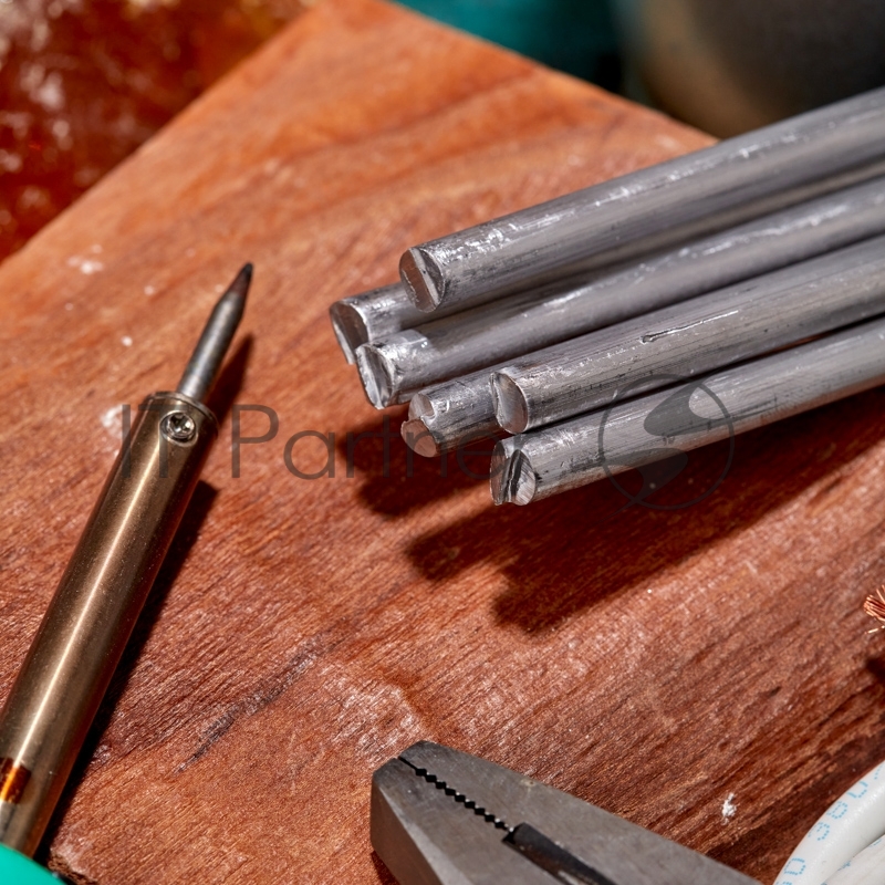 Припой пруток ПОС-61, Ø8мм, длина 400мм, ГОСТ 21931-76, олово 61%, свинец 39% (упак. 5 кг) REXANT