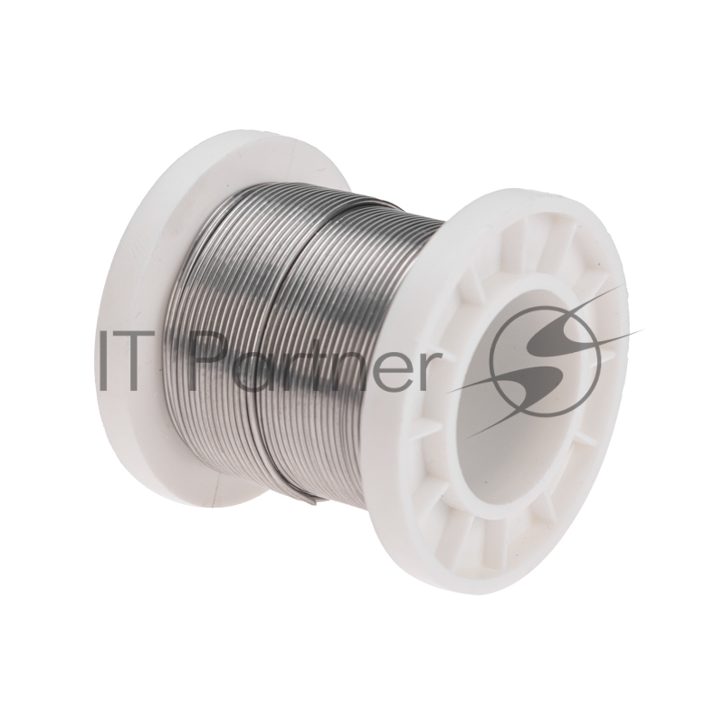 Припой с канифолью ПОС-61, 100г, Ø1мм, (олово 61%, свинец 39%), катушка REXANT