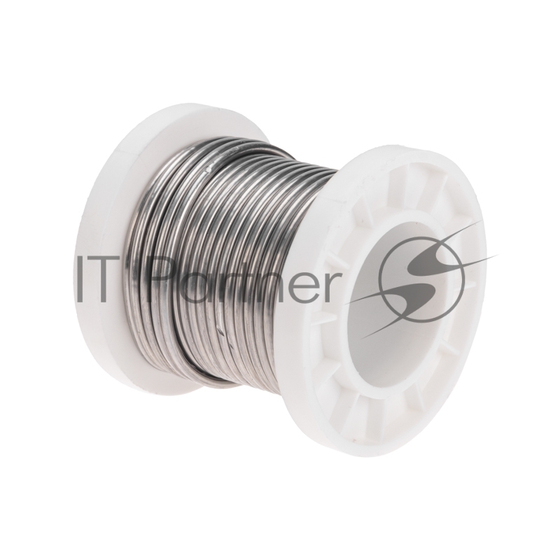 Припой с канифолью ПОС-61, 100г, Ø2мм, (олово 61%, свинец 39%), катушка REXANT