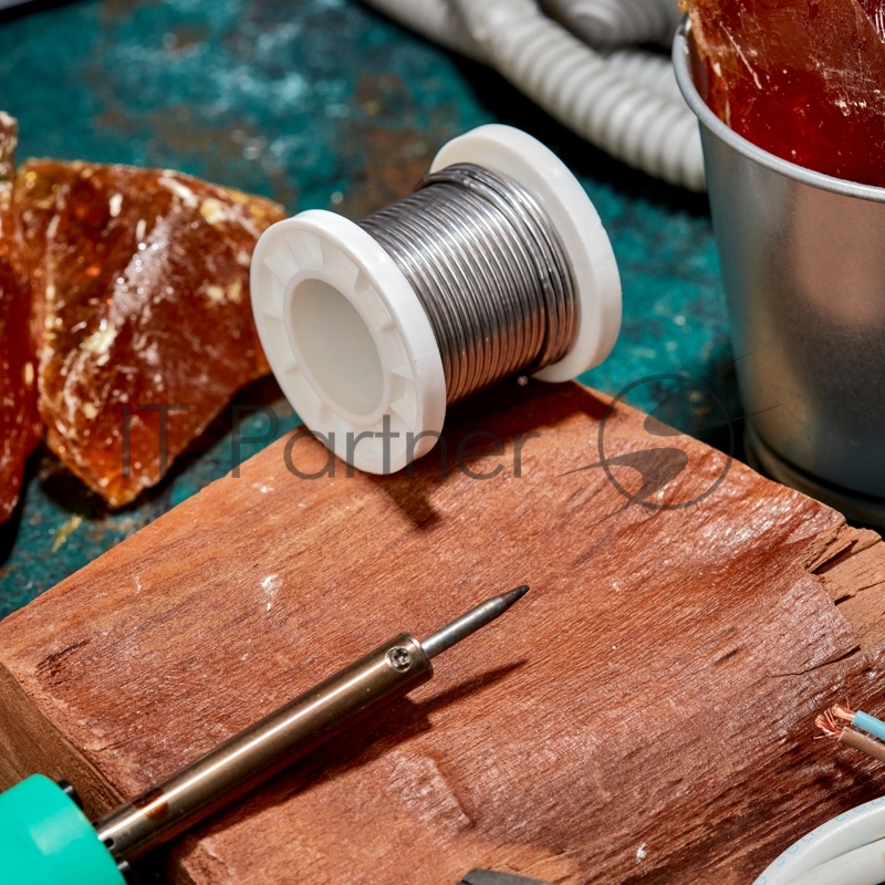 Припой с канифолью ПОС-61, 100г, Ø2мм, (олово 61%, свинец 39%), катушка REXANT