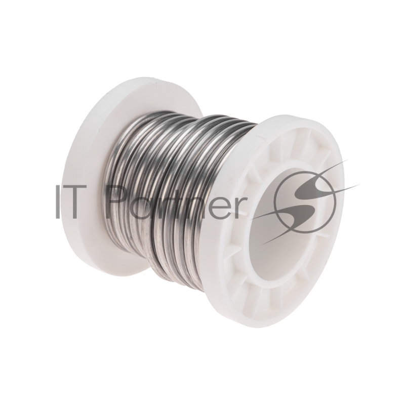 Припой с канифолью ПОС-61, 100г, Ø3мм, (олово 61%, свинец 39%), катушка REXANT