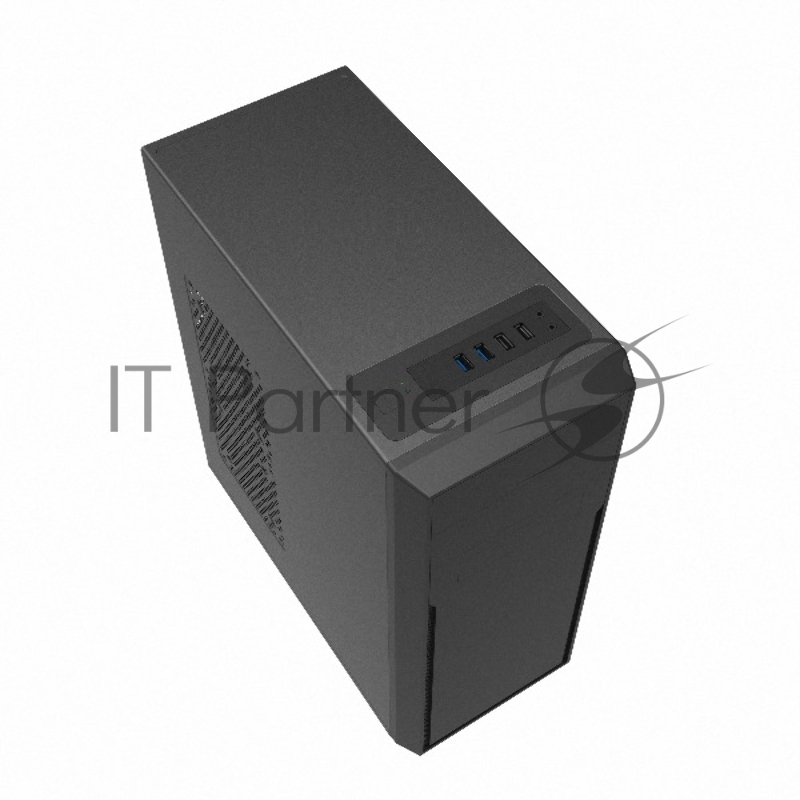Корпус c блоком питания 450 Ватт/ Case Foxline FL-302-FZ450-U32 ATX case, black, w/PSU 450W 8cm, w/2xUSB2.0+2xUSB3.0, w/pwr cord, w/o FAN