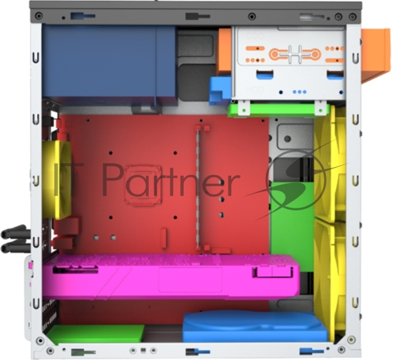 Корпус с блоком питания 500Вт./ Case Foxline FL-702, mATX, 1x5.25EXT, 1x3.5EXT, 2x3.5INT, 2xUSB2.0, HDA, w/o FAN, w/500W ATX PSU, w/1.2m EU pwr cord