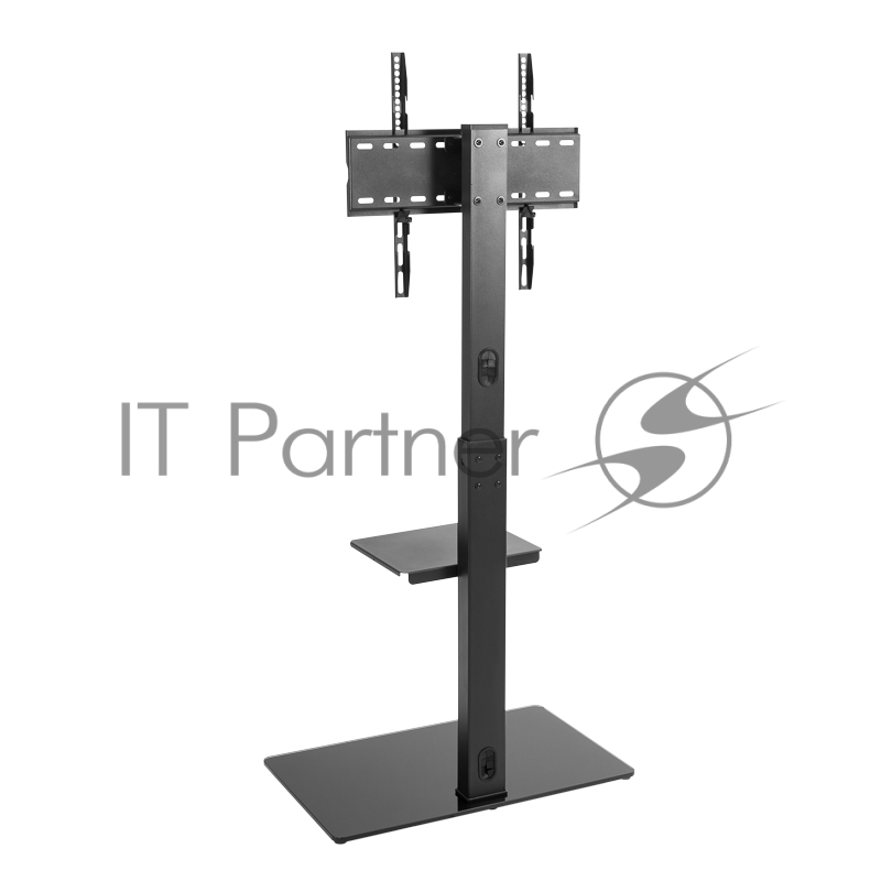 Напольная стойка с кронштейном для телевизора 32-55 дюймов REXANT с дополнительной полкой для медиаоборудования серия Profi