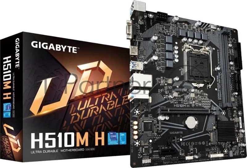 Материнская плата Gigabyte H510M H (V1.7) Soc-1200 2xDDR4 mATX AC`97 8ch(7.1) GbLAN+VGA+HDMI