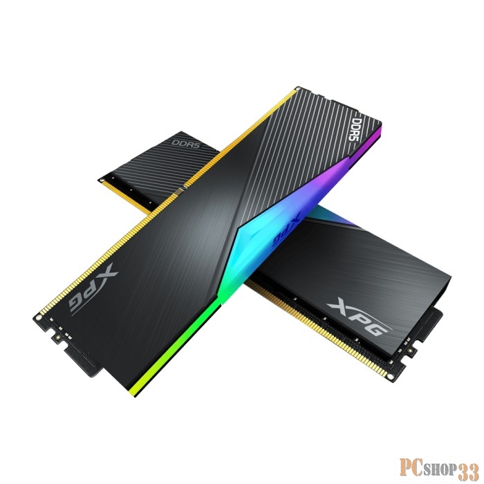 Memory Module ADATA XPG Lancer RGB DDR5 Общий объём памяти 32Гб Module capacity 16Гб Количество 2 5600 МГц Множитель частоты шины 36 1.25 В RGB черный AX5U5600C3632G-DCLARBK