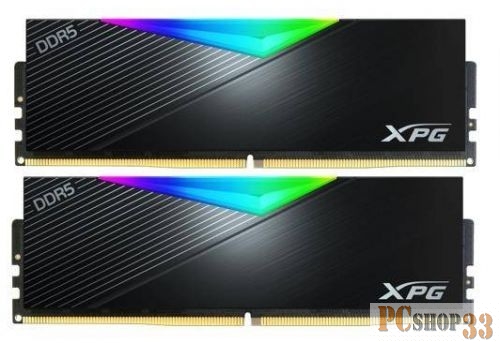 Memory Module ADATA XPG Lancer RGB DDR5 Общий объём памяти 32Гб Module capacity 16Гб Количество 2 5600 МГц Множитель частоты шины 36 1.25 В RGB черный AX5U5600C3632G-DCLARBK