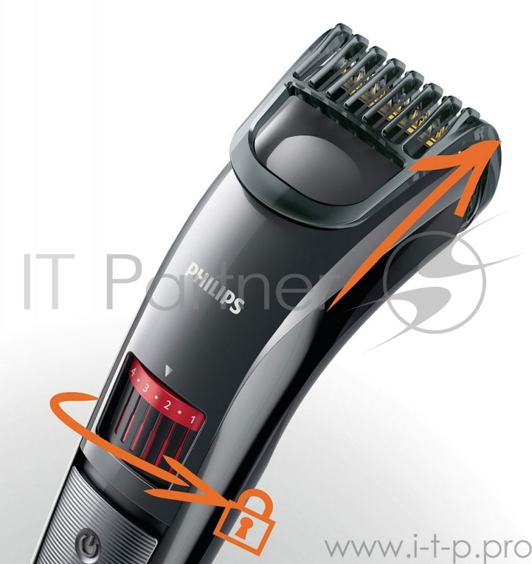 Машинка для стрижки Philips QT4015/15 черный (насадок в компл:1шт)