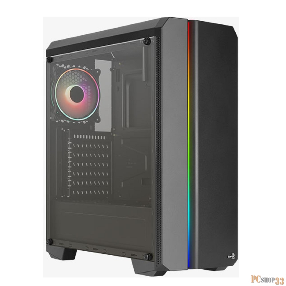 Корпус MidiTower AeroCool GENESIS-G-BK-v2 (ATX, USB3x2, USB2x2, ARGB fan x1, без БП) (4711099473892)