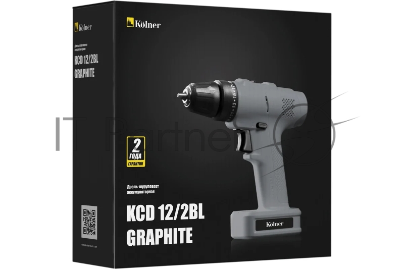 Дрель-шуруповерт аккумуляторная Kolner KCD 12/2BL GRAPHITE (СЕРЫЙ)