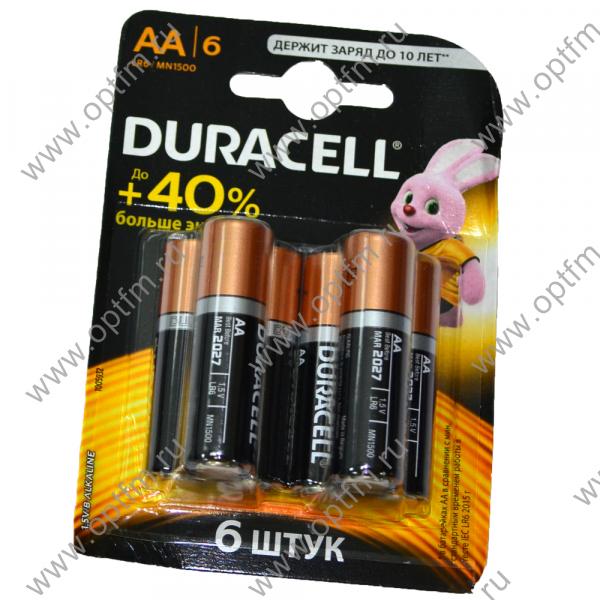 Батарейка алкалиновая Duracell LR6 (блистер/6шт)