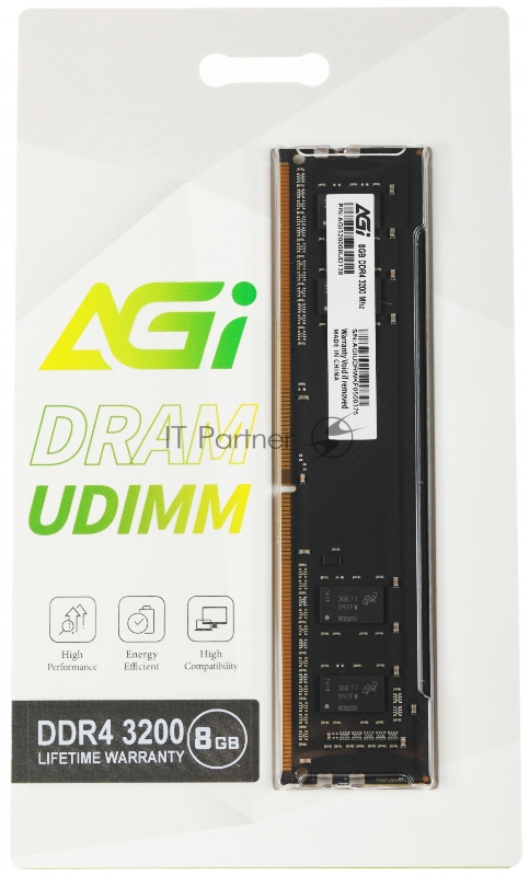 Память DDR4 8Gb 3200MHz AGi AGI320008UD138 UD138 RTL PC4-25600 CL22 DIMM 288-pin 1.2В Ret