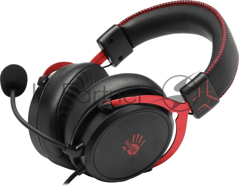 Наушники с микрофоном A4Tech Bloody M590i красный/черный 1м мониторные USB оголовье