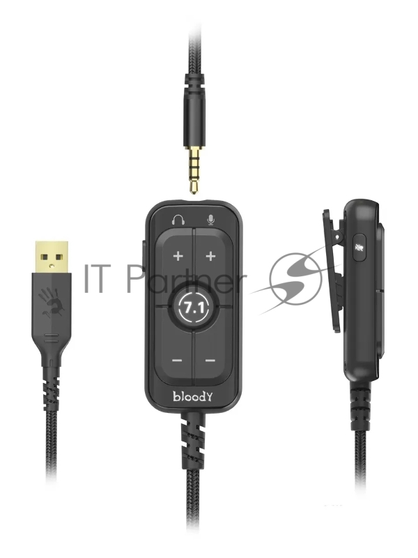 Наушники с микрофоном A4Tech Bloody M590i желтый/серый 1м мониторные USB оголовье