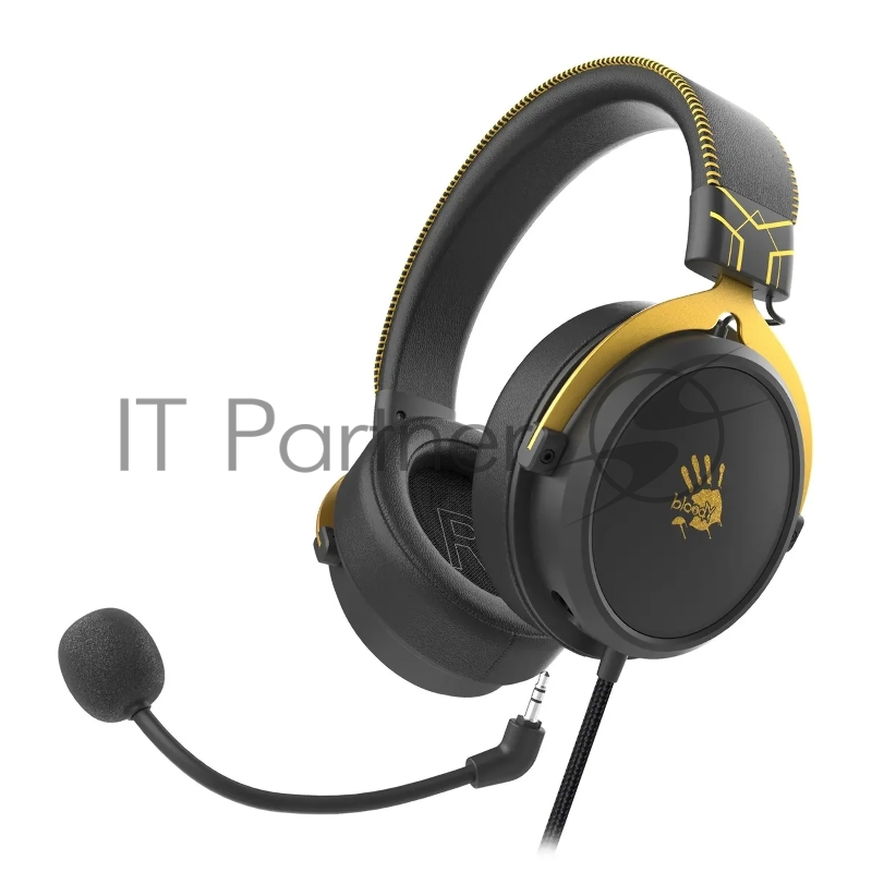 Наушники с микрофоном A4Tech Bloody M590i желтый/серый 1м мониторные USB оголовье