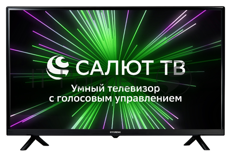 Телевизор LED Hyundai 32 H-LED32BS5001 Салют ТВ черный HD 60Hz DVB-T DVB-T2 DVB-C DVB-S DVB-S2 USB WiFi Smart TV