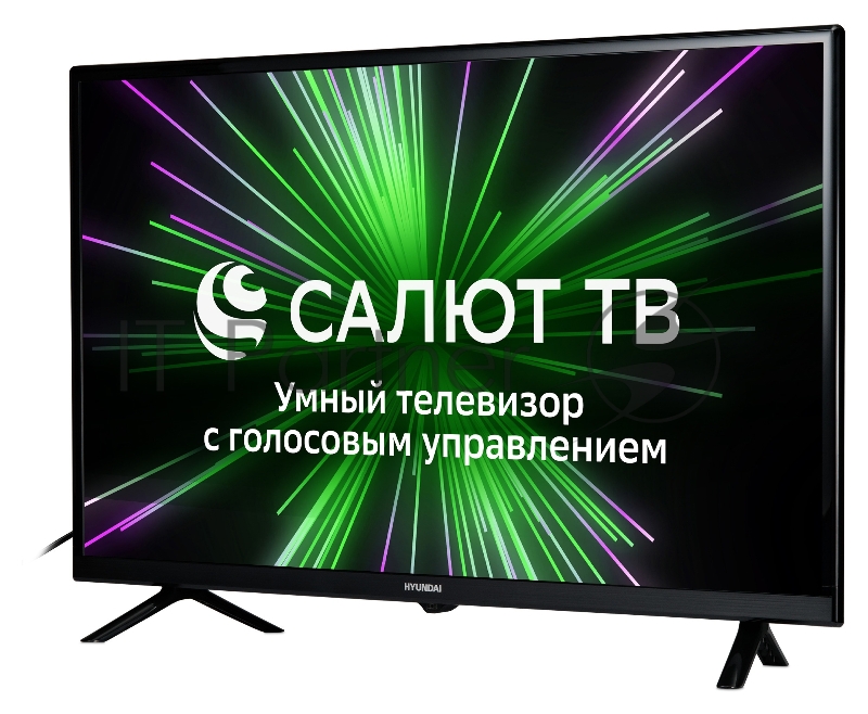 Телевизор LED Hyundai 32 H-LED32BS5001 Салют ТВ черный HD 60Hz DVB-T DVB-T2 DVB-C DVB-S DVB-S2 USB WiFi Smart TV