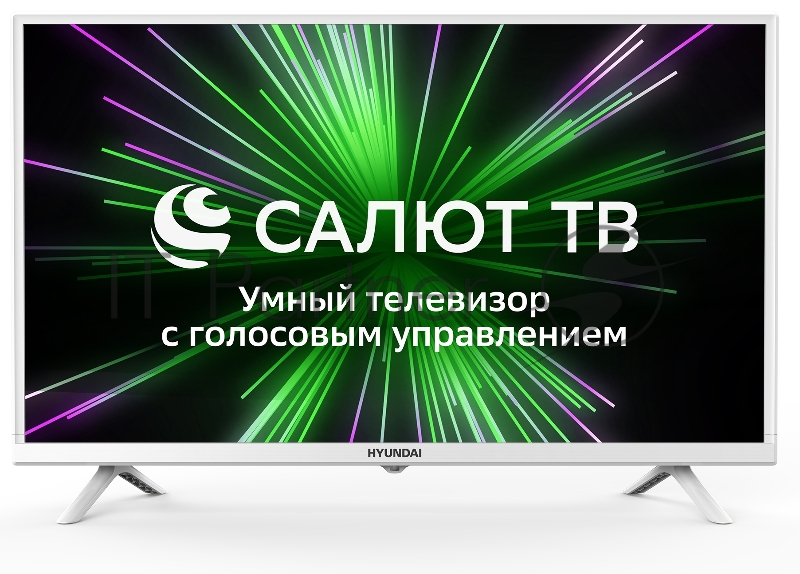 Телевизор LED Hyundai 32 H-LED32BS5102 Салют ТВ Slim Design белый/белый HD 60Hz DVB-T DVB-T2 DVB-C DVB-S DVB-S2 USB WiFi Smart TV