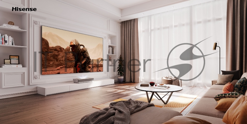 Телевизор LED Hisense 100 Laser TV 100L5H черный 4K Ultra HD 100Hz DVB-T DVB-T2 DVB-C DVB-S DVB-S2 WiFi Smart TV