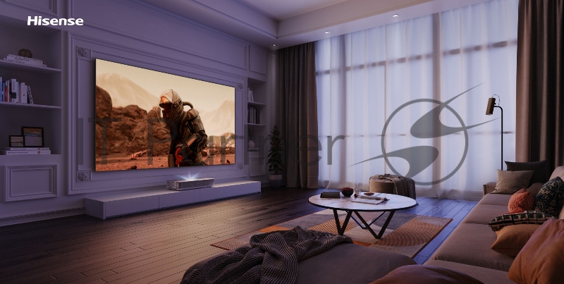 Телевизор LED Hisense 100 Laser TV 100L5H черный 4K Ultra HD 100Hz DVB-T DVB-T2 DVB-C DVB-S DVB-S2 WiFi Smart TV