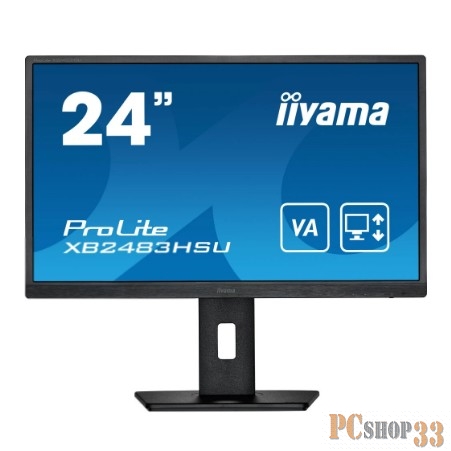 Монитор Iiyama 23.8 ProLite XB2483HSU-B5 черный VA LED 16:9 HDMI M/M матовая HAS Piv 250cd 178гр/178гр 1920x1080 75Hz DP FHD USB 5.5кг