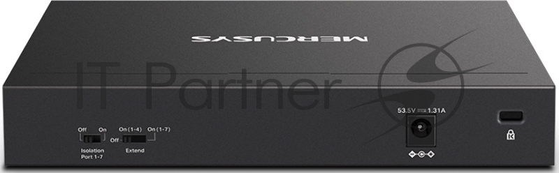 Настольный коммутатор Mercusys MS108GP с 8 гигабитными портами (7 портов PoE+)