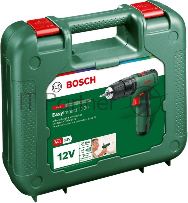 Дрель-шуруповерт Bosch EasyImpact 1200 аккум. патрон:быстрозажимной (06039D3104)