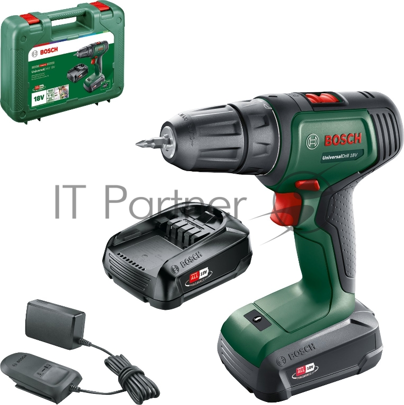 Дрель-шуруповерт Bosch Universaldrill аккум. патрон:быстрозажимной (кейс в комплекте) (06039D4005)