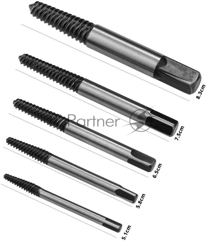 Набор экстракторов Deko DH05-6 5 предметов (жесткий кейс)