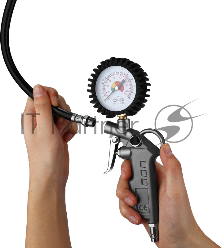 Пистолет для накачки шин Deko DKTG01 100л/мин серый/серебристый