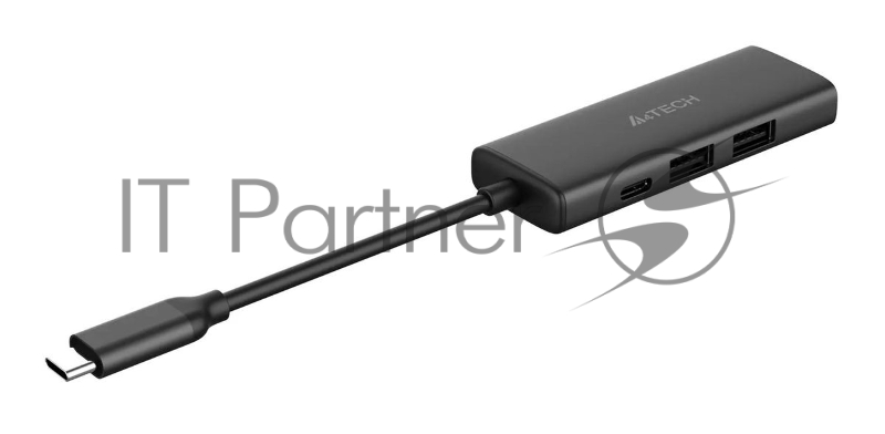 Разветвитель USB-C A4Tech DST-40C 2порт. серый