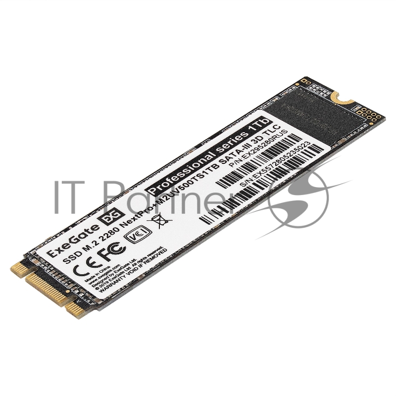 Накопитель SSD M.2 2280 1Tb ExeGate NextPro+ M2UV500TS1TB (SATA-III, 22x80mm, 3D TLC)