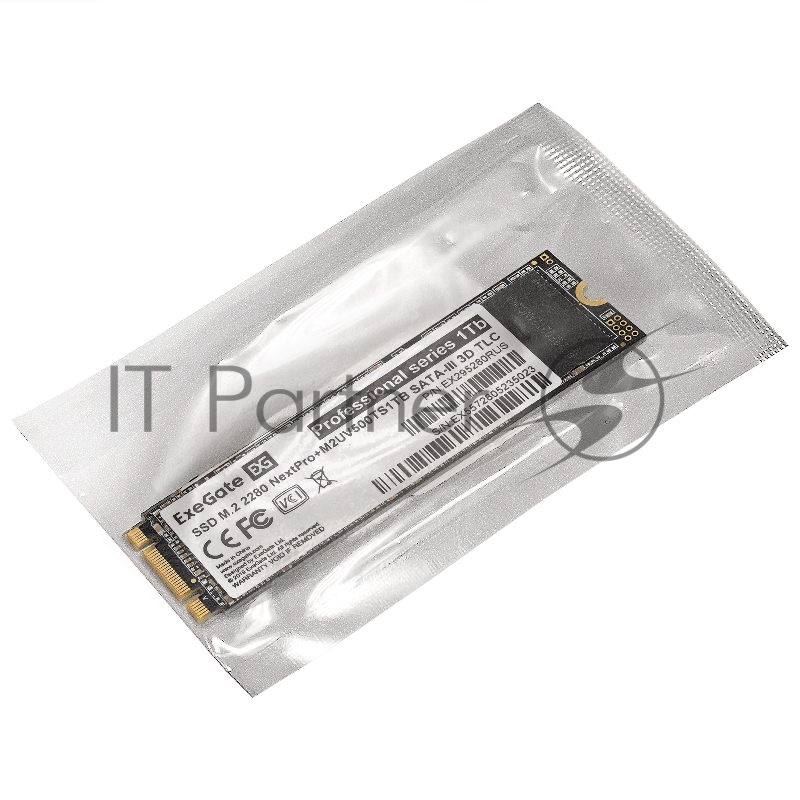 Накопитель SSD M.2 2280 1Tb ExeGate NextPro+ M2UV500TS1TB (SATA-III, 22x80mm, 3D TLC)
