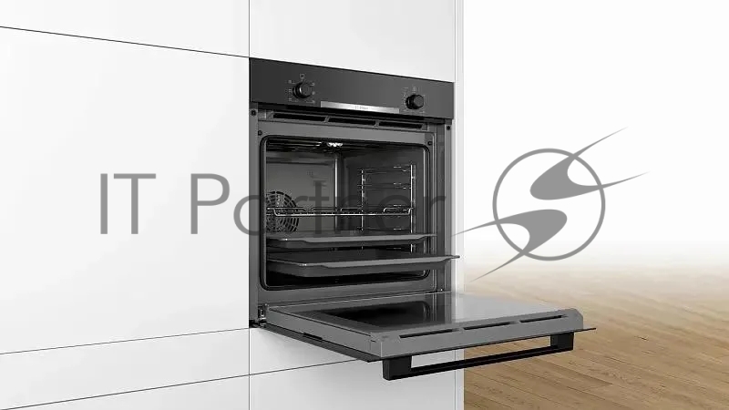 Духовой шкаф Электрический Bosch HBA530BB0S черный/серебристый