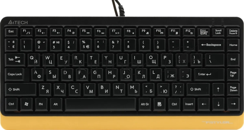 Клавиатура + мышь A4Tech Fstyler F1110 клав:черный/желтый мышь:черный/желтый USB Multimedia (F1110 BUMBLEBEE)