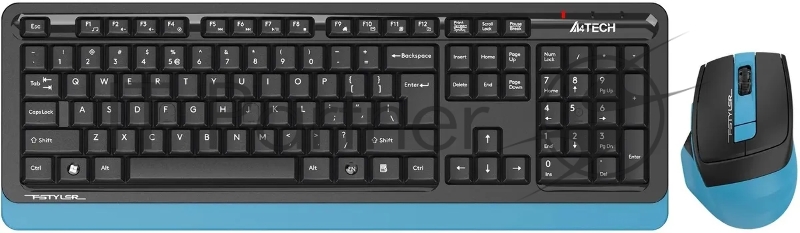 Клавиатура + мышь A4Tech Fstyler FG1035 клав:черный/синий мышь:черный/синий USB беспроводная Multimedia (FG1035 NAVY BLUE)