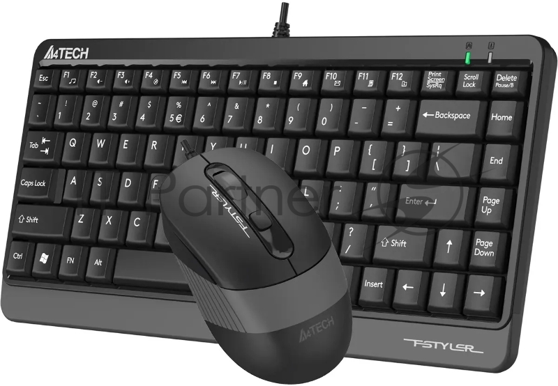 Клавиатура + мышь A4Tech Fstyler F1110 клав:черный/серый мышь:черный/серый USB Multimedia (F1110 GREY)