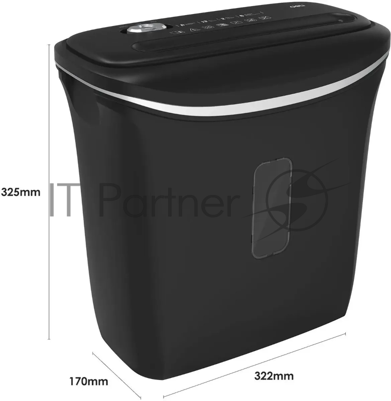 Шредер Deli E9945 черный (секр.P-4) фрагменты 6лист. 12лтр. скобы пл.карты